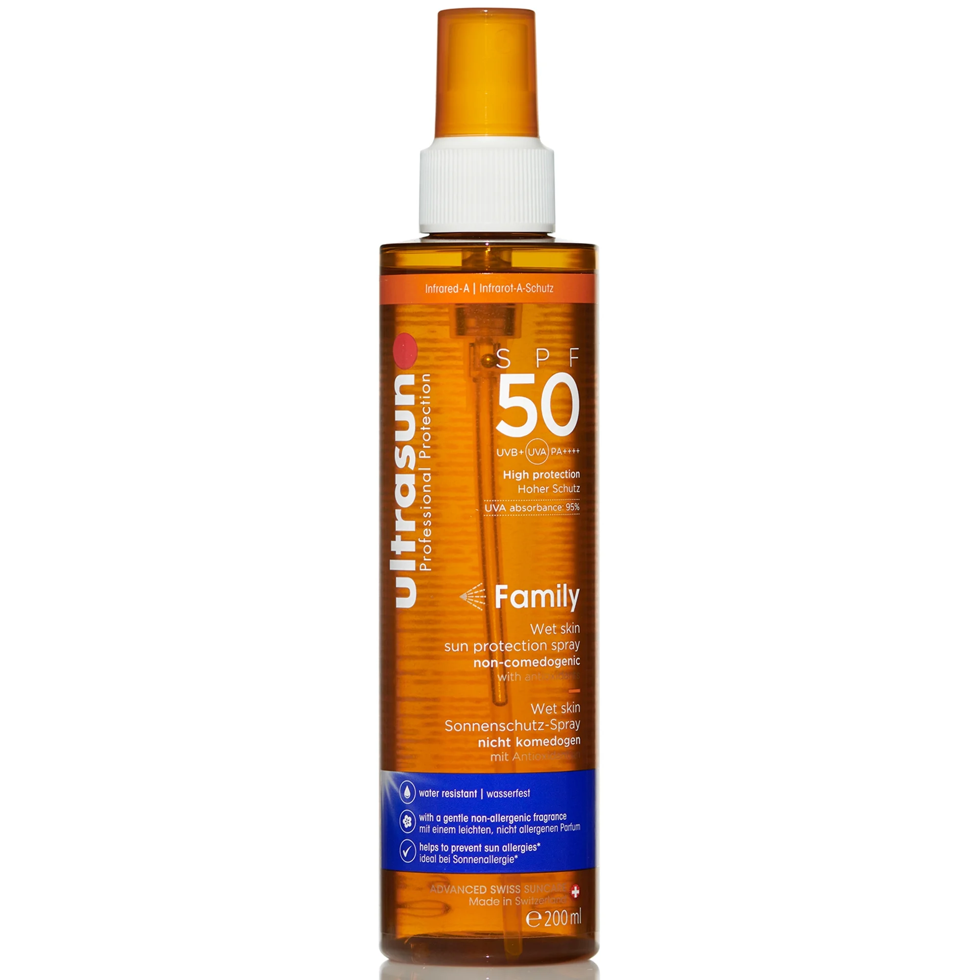 Ultrasun Family Wet Skin Spray SPF50 200ml Immagine 1