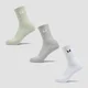 Calzini a metà polpaccio unisex MP (Confezione da 3) - Grigio/Matcha/Bianco