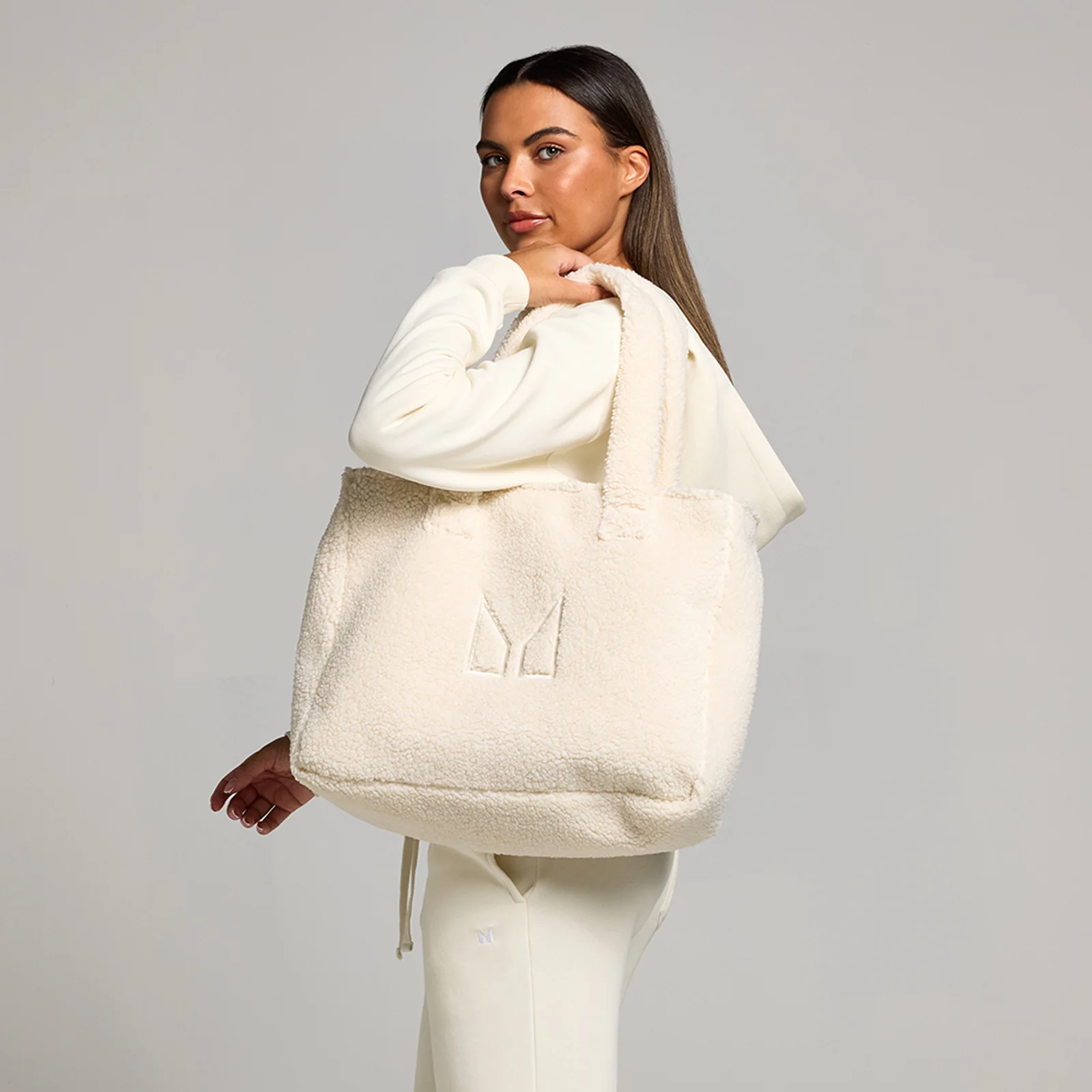 Borsa tote imbottita borg MP - Crema chiaro Immagine 1