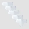 Mutandine bikini a vita media MP da donna (confezione da 5) - Bianco