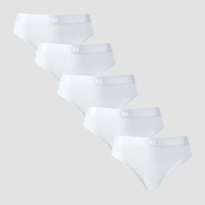 Mutandine bikini a vita media MP da donna (confezione da 5) - Bianco - M Immagine 6