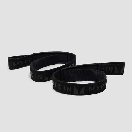 Fasce di sollevamento Myprotein con grip in silicone - Nero