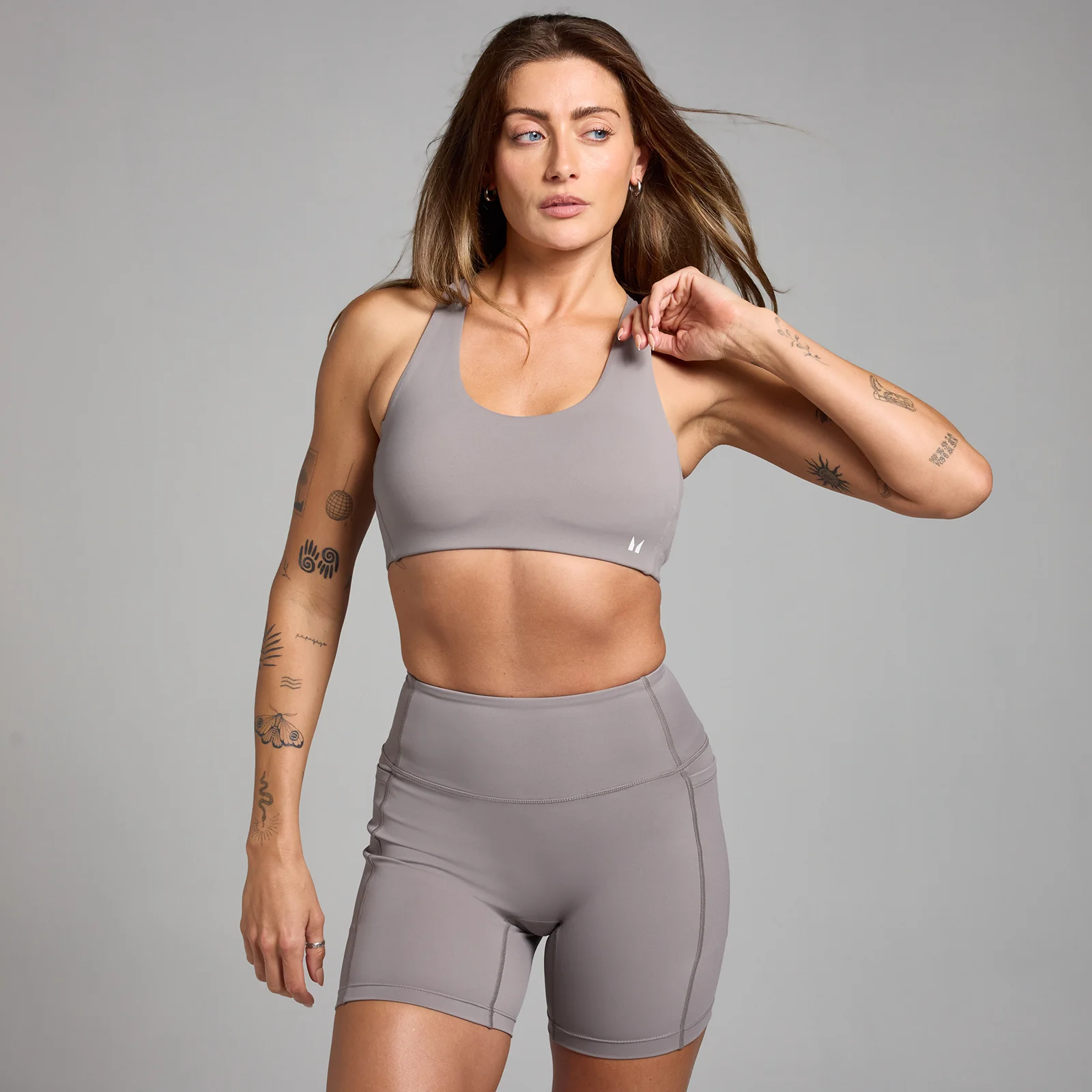 Reggiseno regolabile con dorso incrociato MP Active - Grigio freddo - XS Immagine 1