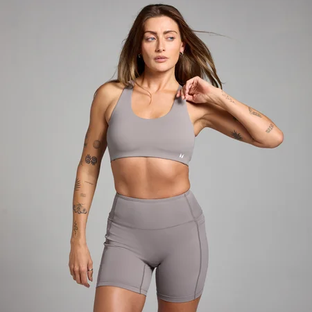 Reggiseno regolabile con dorso incrociato MP Active - Grigio freddo
