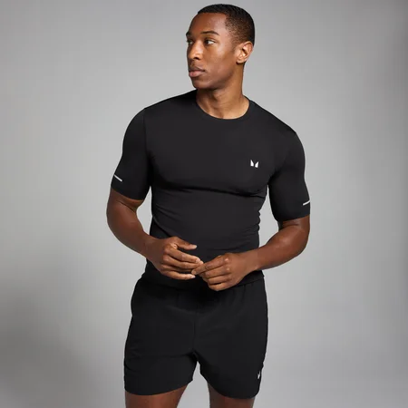 T-shirt senza cuciture con stampa MP Active da uomo - Nera