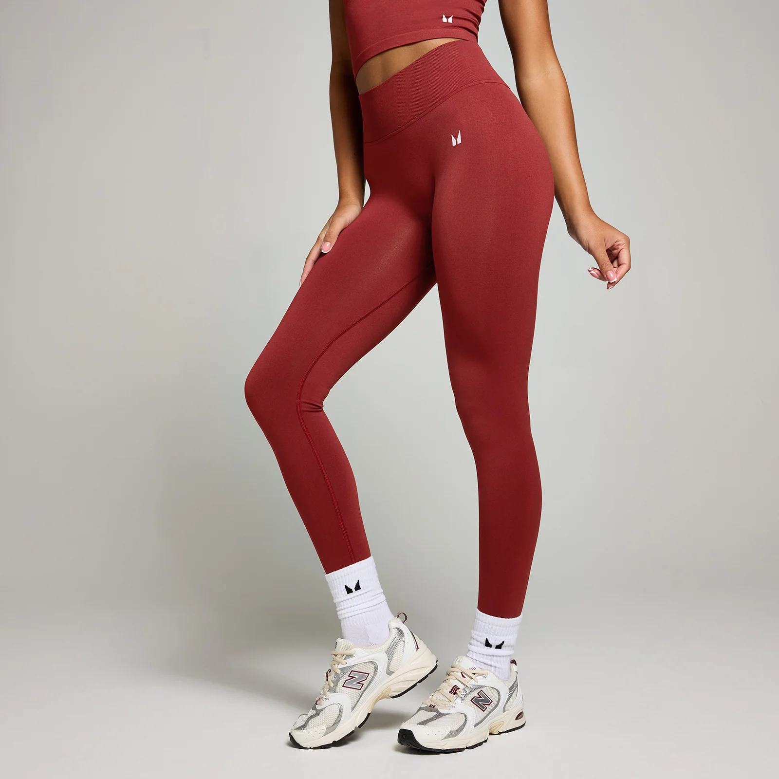 Leggings invisibili senza cuciture con scrunch MP Tempo da donna - Ciliegia - XS Immagine 1