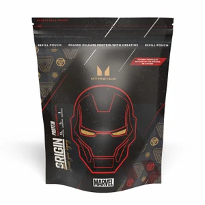 Proteine Origin (con Creatina) - Flavour MARVEL Iron Man - Red Velvet Cake