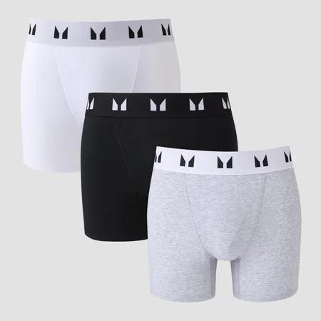 Boxer MP da uomo (confezione da 3) - Nero / Bianco / Grigio