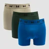 Boxer da uomo MP (confezione da 3) - Smeraldo scuro / Salvia scuro / Azzurro intenso