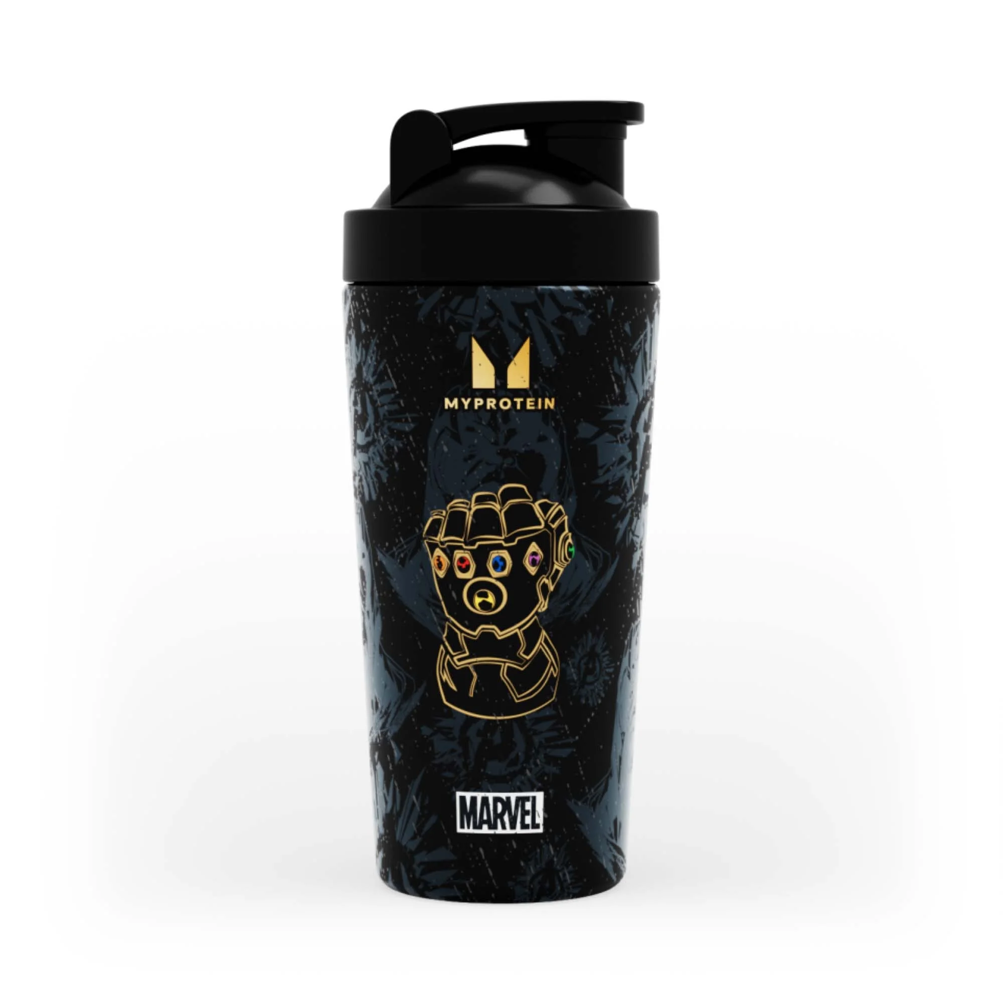 Shaker in metallo riciclato Thanos Myprotein - Nero Immagine 1