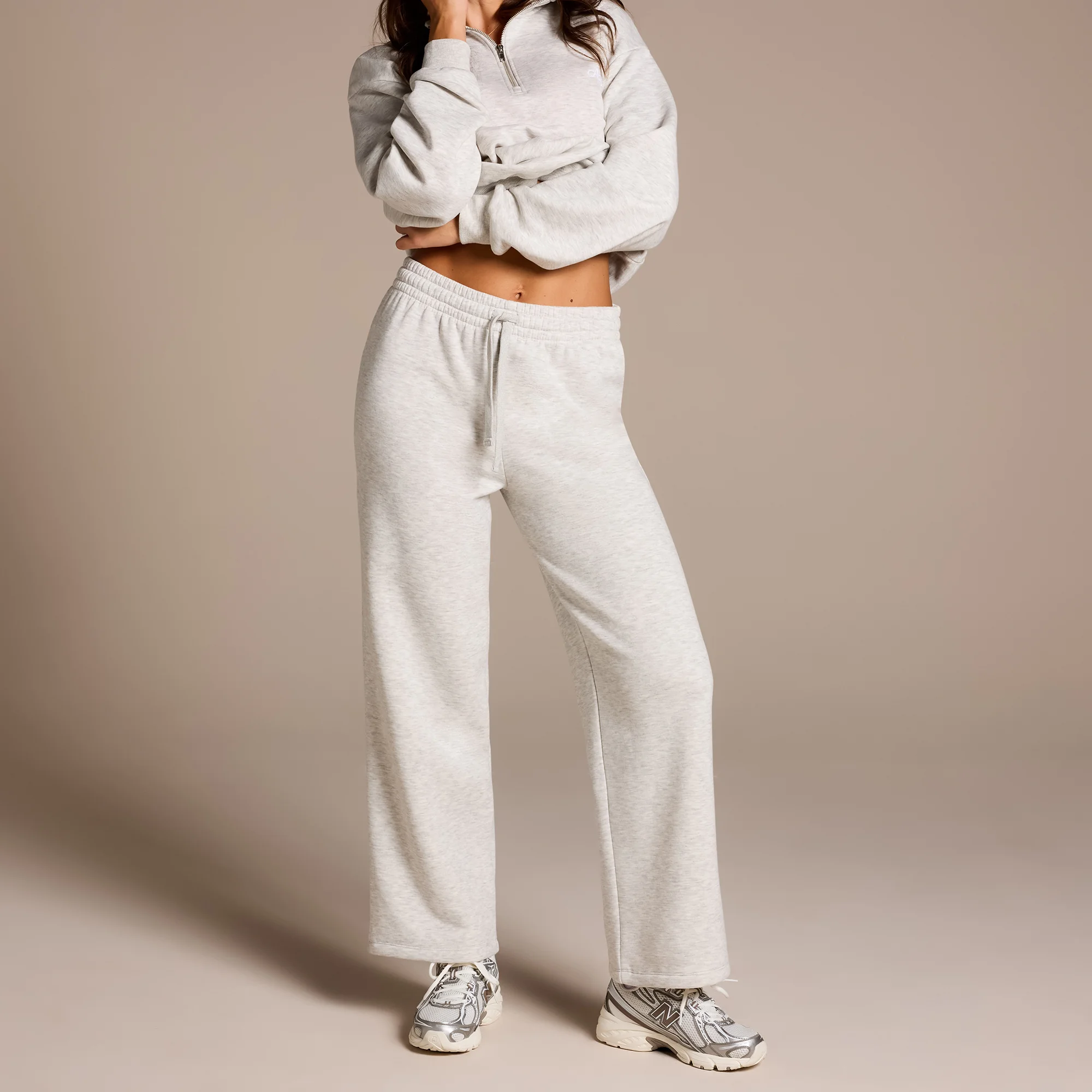 Pantaloni da jogging a taglio dritto MP X Aleksandra - Grigio chiaro mélange - XXL Immagine 1