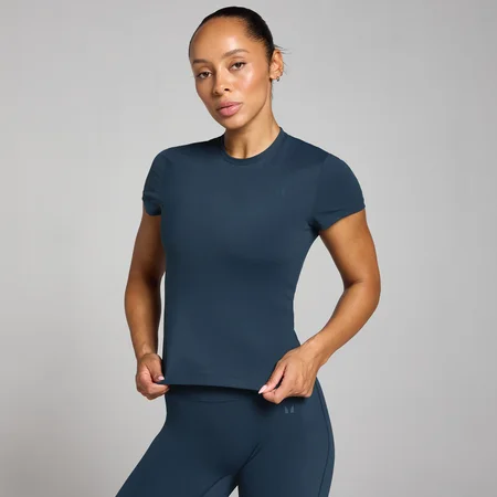 T-shirt a maniche corte aderente MP Tempo da donna - Zaffiro scuro