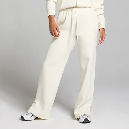 Pantaloni da jogging a taglio dritto MP Basics da donna - Crema chiaro