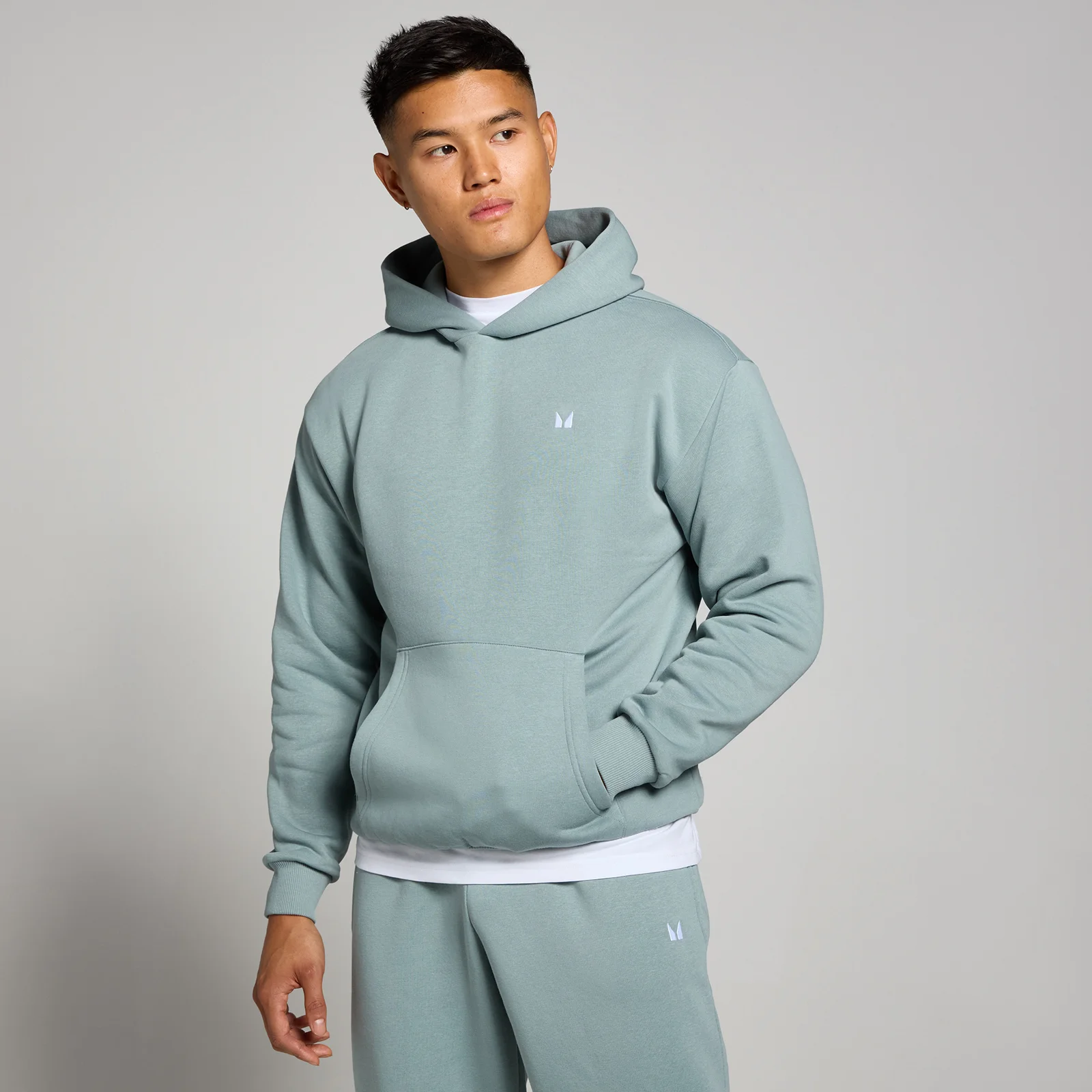 Felpa oversize con cappuccio MP Rest Day da uomo - Piombo - S Immagine 1