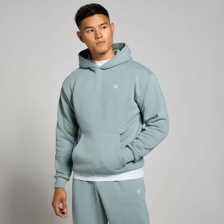 Felpa oversize con cappuccio MP Rest Day da uomo - Piombo