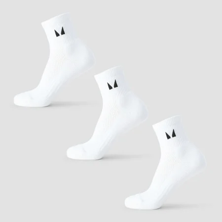 Calzini alla caviglia MP Running (confezione da 3) - Bianco