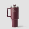 Borraccia Myprotein in metallo con manico laterale e cannuccia 1200ml - Bacca scura