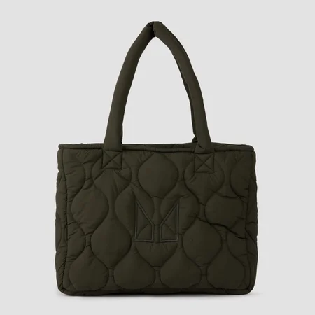 Borsa tote trapuntata imbottita MP - Verde foresta