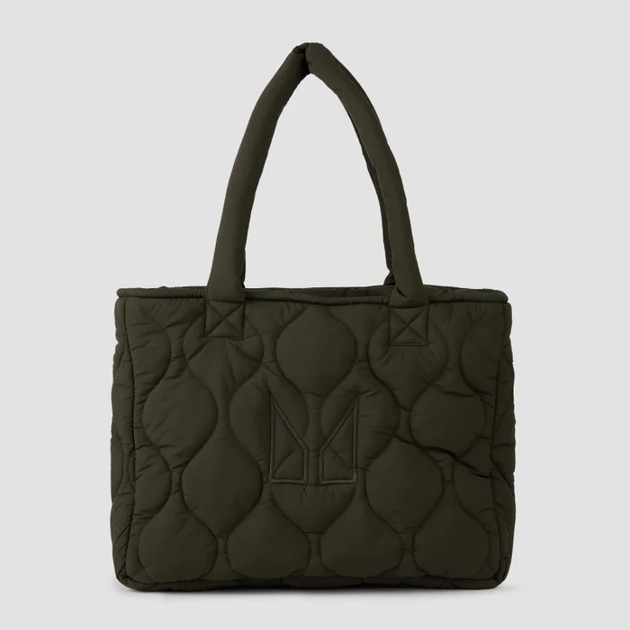 Borsa tote trapuntata imbottita MP - Verde foresta