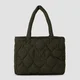 Borsa tote trapuntata imbottita MP - Verde foresta