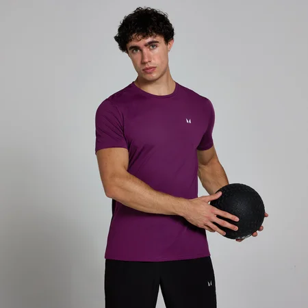 T-shirt sportiva a rete MP Active da uomo - Prugna