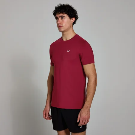 T-shirt sportiva con trama a griglia MP Active da uomo - Rosso intenso