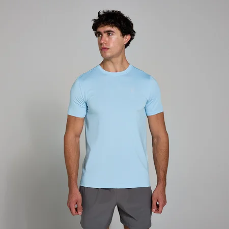 T-shirt sportiva a rete MP Active da uomo - Blu cielo