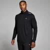Maglia con zip 1/4 a rete MP uomo active - Nero