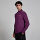 Maglia a rete MP con cerniera a 1/4 Active da uomo - Prugna