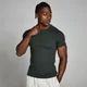 T-shirt aderente a costine MP Origin da uomo - Nero slavato
