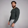Maglia a maniche lunghe aderente a costine MP Origin da uomo - Nero slavato