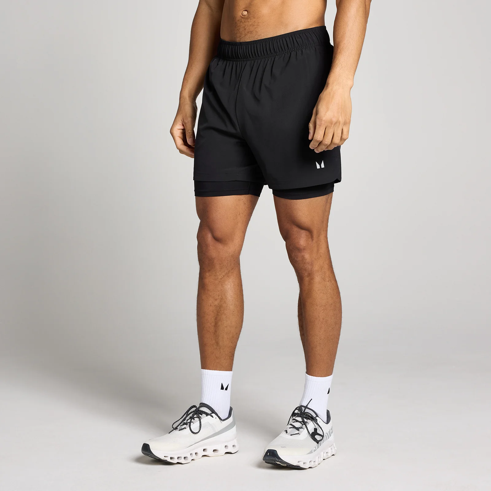 Pantaloncini sportivi 2 in 1 da 13 cm MP da uomo - Nero - XS Immagine 1