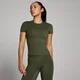 T-shirt aderente a manica corta MP donna Tempo - Verde foresta