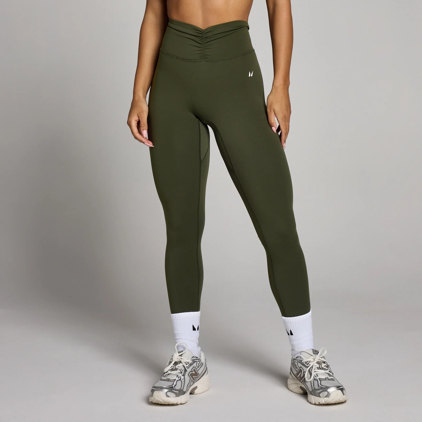 Leggings a vita sagomata Tempo MP donna - Verde foresta - XS Immagine 1