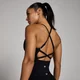 Top Tempo donna senza cuciture con spalline - Nero