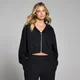 Felpa con cappuccio e zip MP donna lifestyle - Nero slavato