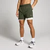 Pantaloncini da allenamento 2 in 1 MP uomo 5" - Verde foresta