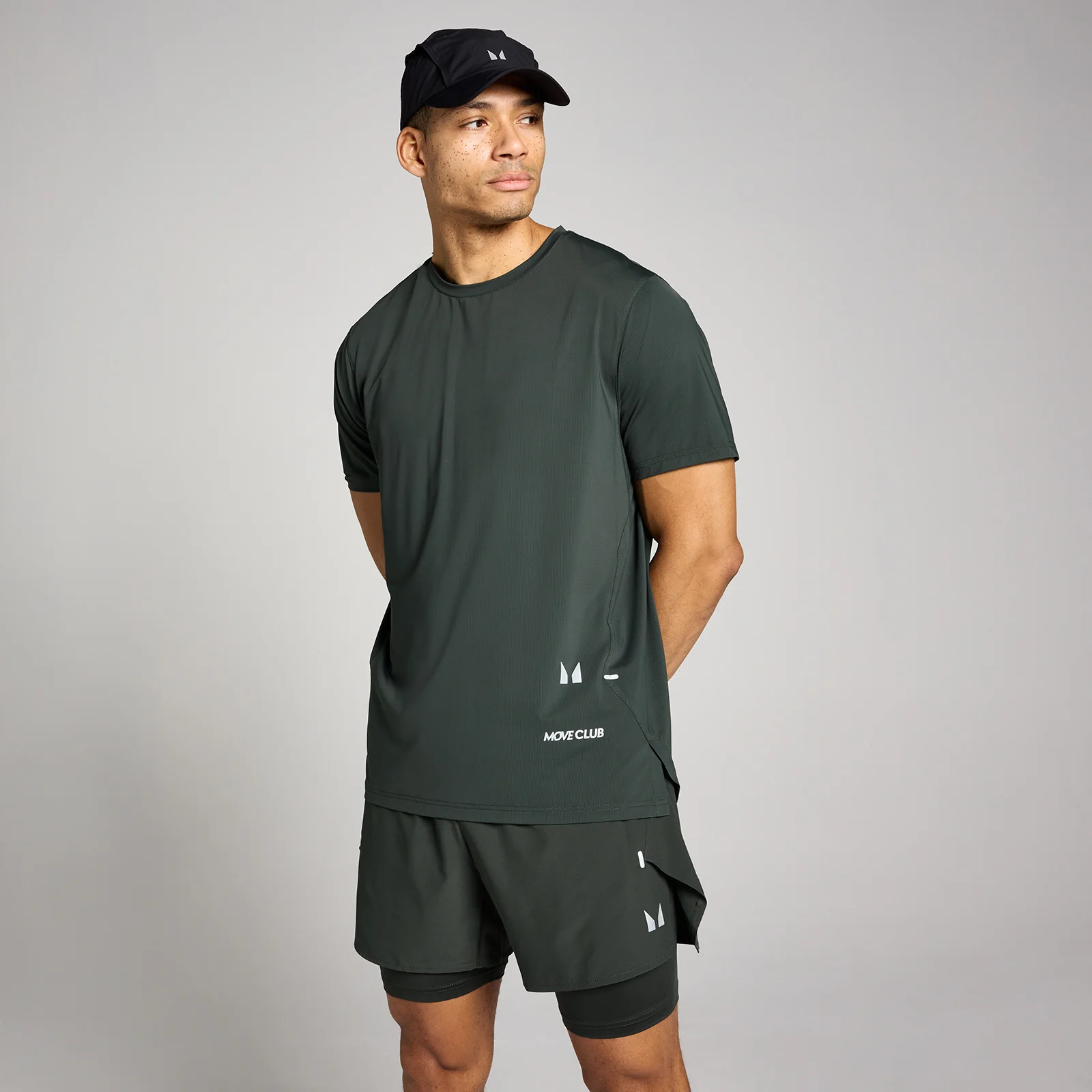 T-shirt a rete hybrid MP uomo - Nero slavato - XS Immagine 1
