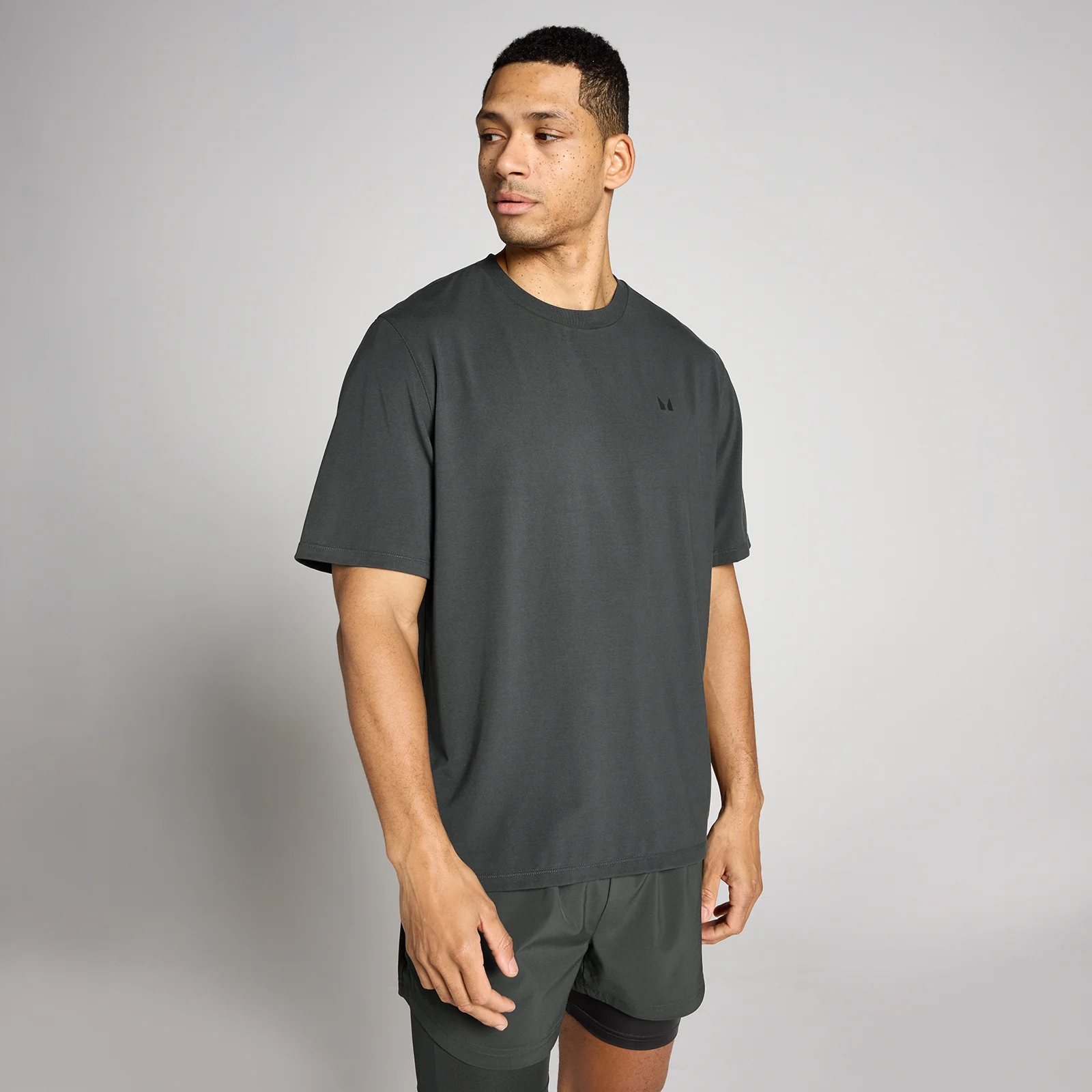 T-shirt oversize cotone modal MP uomo - Nero slavato - L Immagine 1