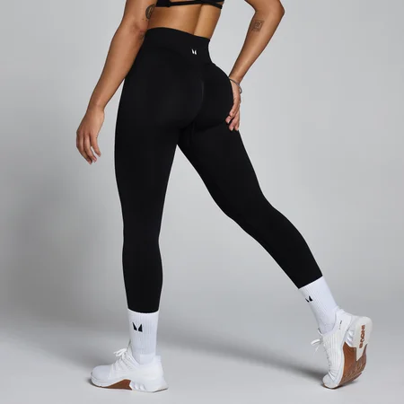 Leggings seamless MP donna Lift con dettaglio scrunch - Nero