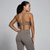 Reggiseno sportivo MP donna Tempo con dettaglio a incrocio sulla schiena - Grigio cenere