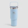 Borraccia Myprotein in metallo riciclato con manico e cannuccia 900ml - Azzurro