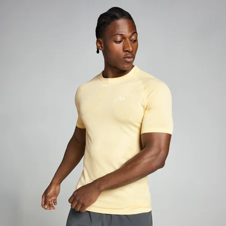 T-shirt senza cuciture MP uomo Tempo Pillar Graphic - Butter