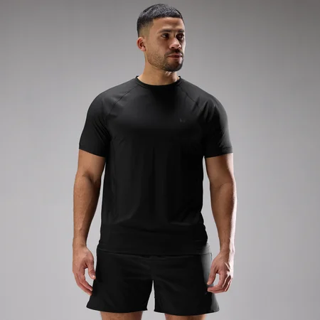 T-shirt a rete ultra leggera MP uomo Training - Nero