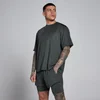 T-shirt oversize in rete hybrid MP uomo - Nero slavato