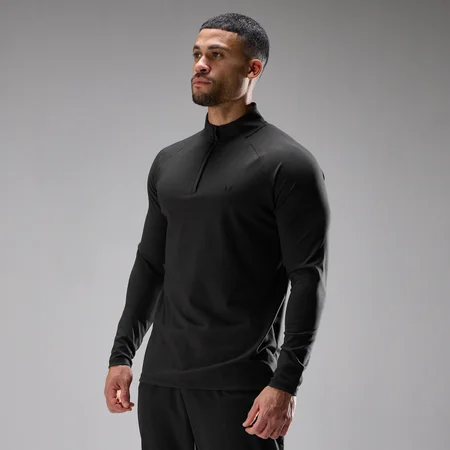 Jersey da training ultra con zip 1/4 MP uomo - Nero