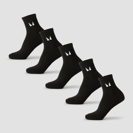 Calze alla caviglia MP unisex (confezione da 5) - Nero