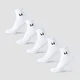 Calze alla caviglia MP unisex (confezione da 5) - Bianco