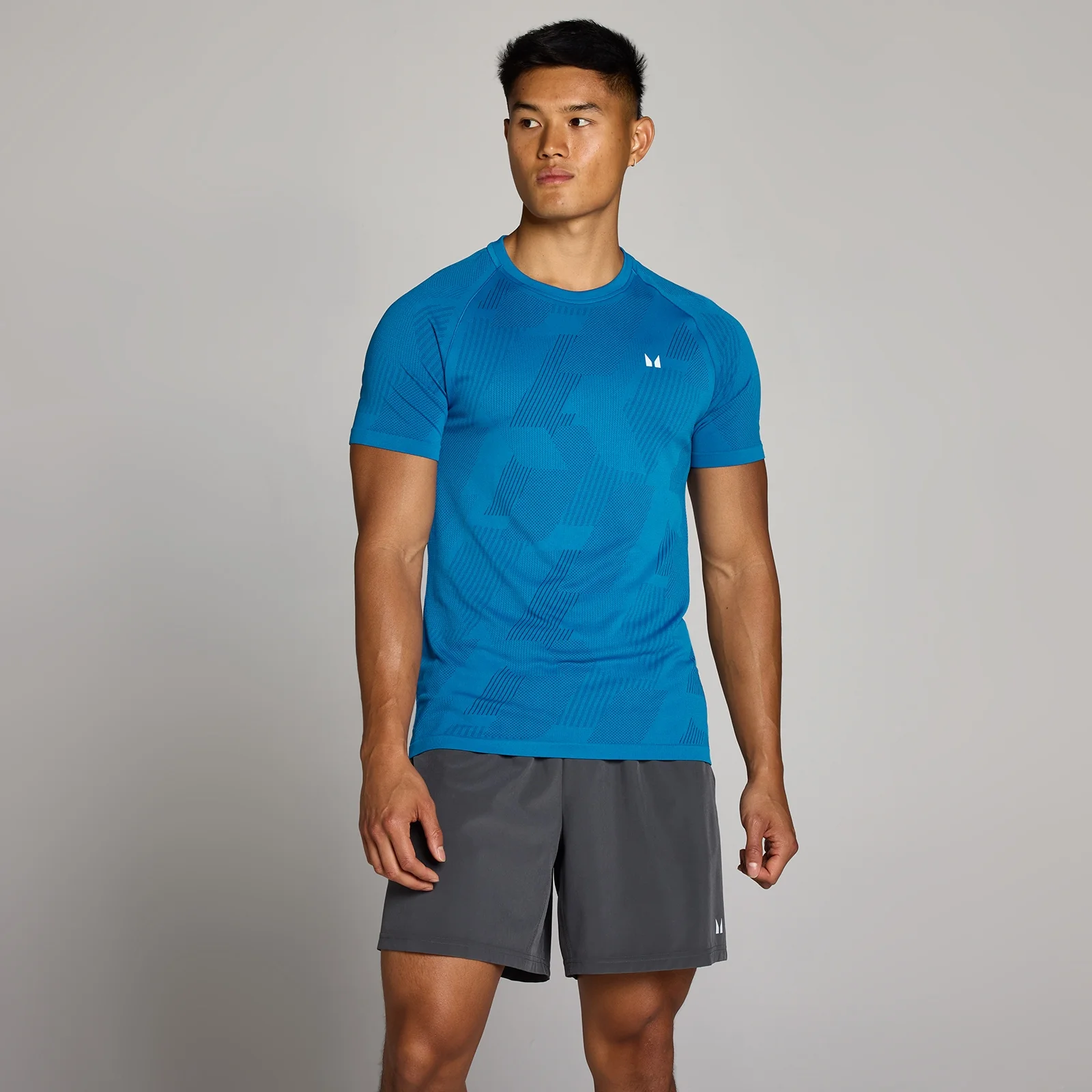 T-shirt senza cuciture MP Tempo Pillar Graphic uomo - Blu intenso - XS Immagine 1