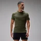 T-shirt senza cuciture MP Velocity Ultra da uomo - Verde oliva slavato